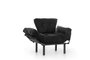 Atelier Del Sofa Nitta Single - Sillón de orejas Negro